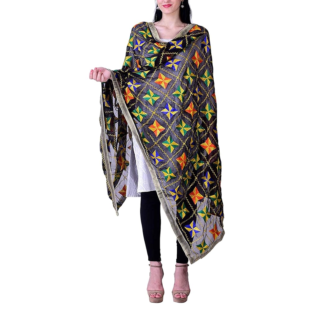 Phulkari embroidered dupatta