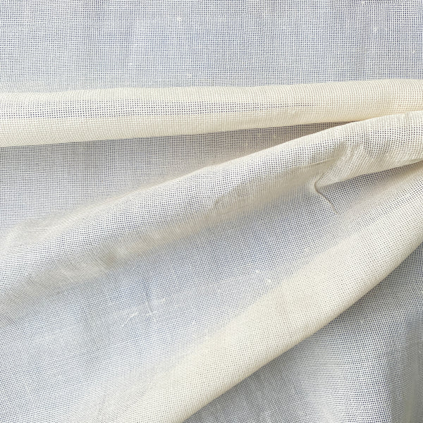 Handloom cotton weave texture close-up