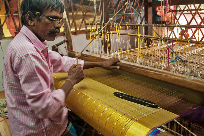 Southern India weaver artisan